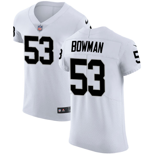 Nike Raiders #53 NaVorro Bowman White Men's Stitched NFL Vapor Untouchable Elite Jersey